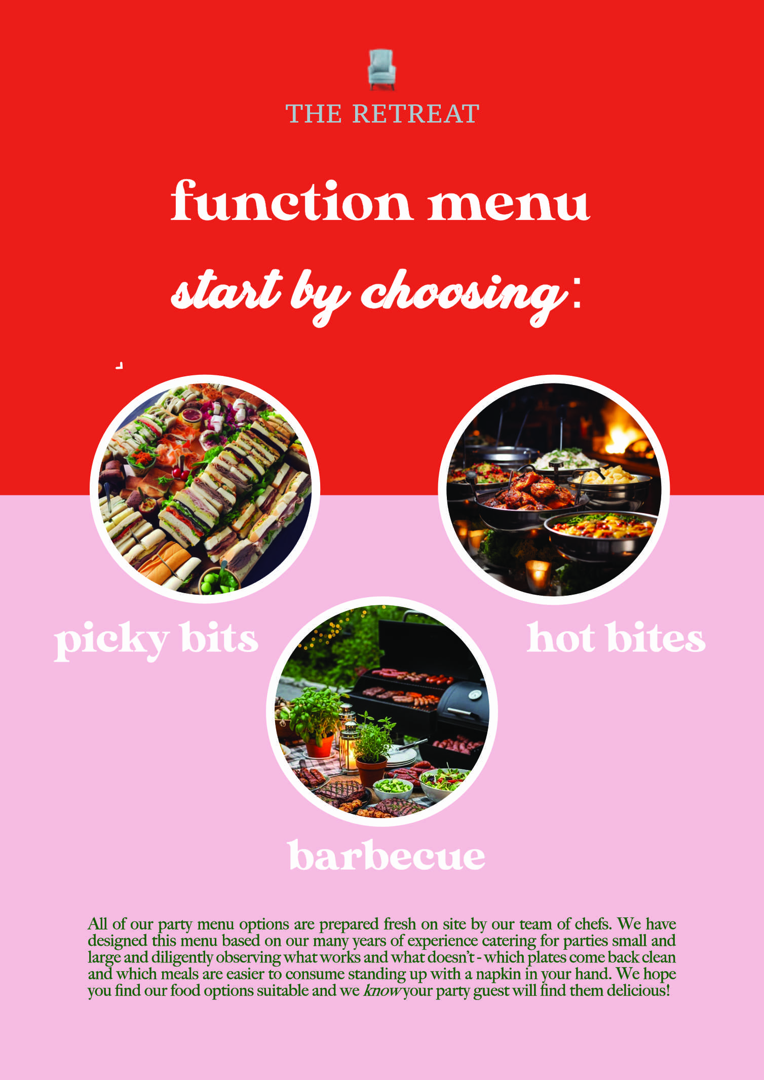 retreat function menu